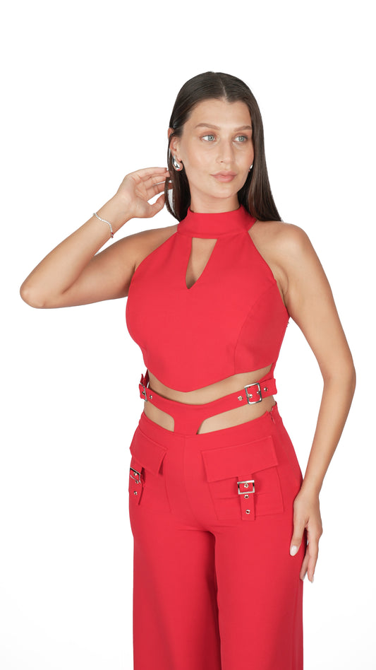 Kırmızı Kemerli Tulum