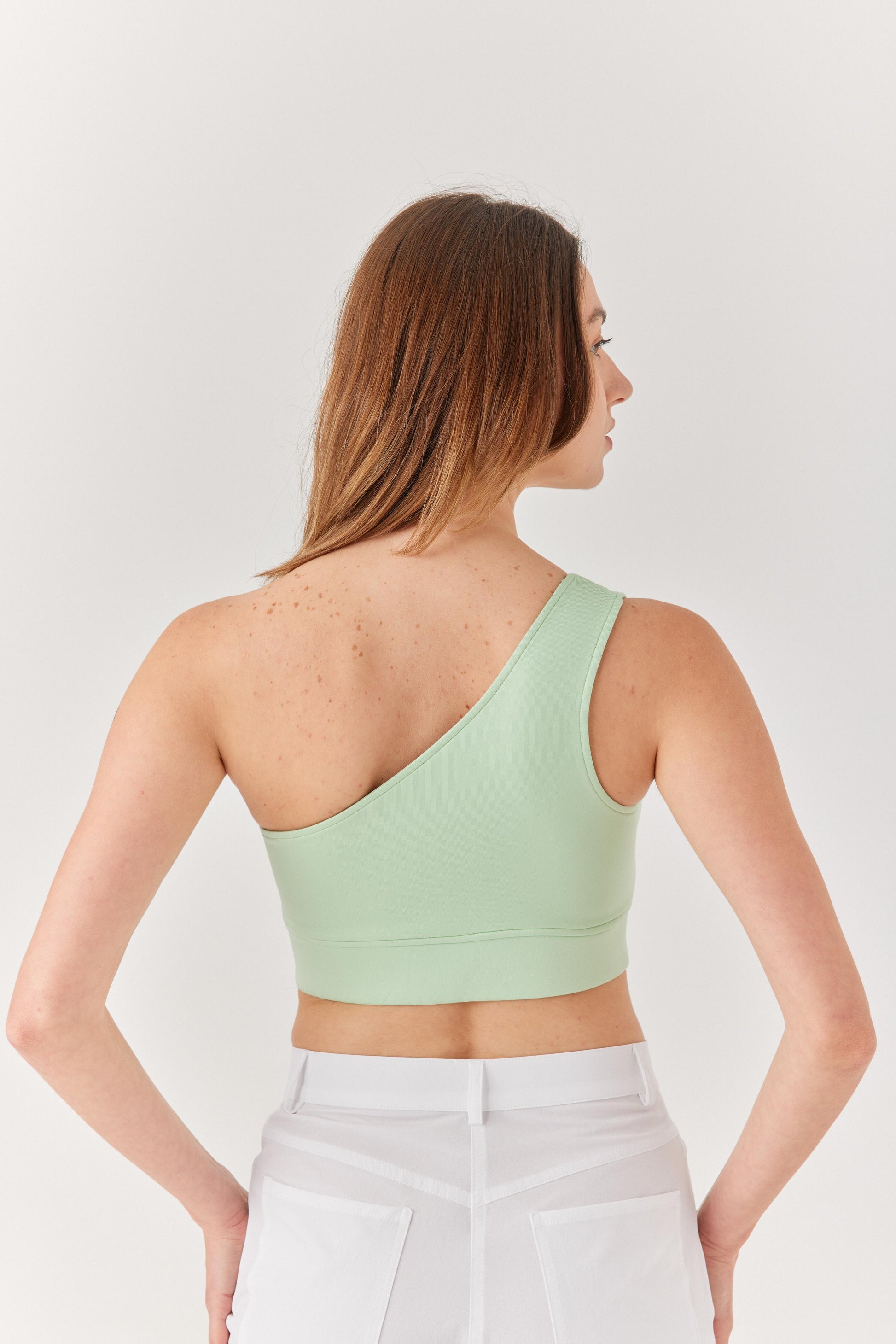 Yeşil Tek Omuz Bra.