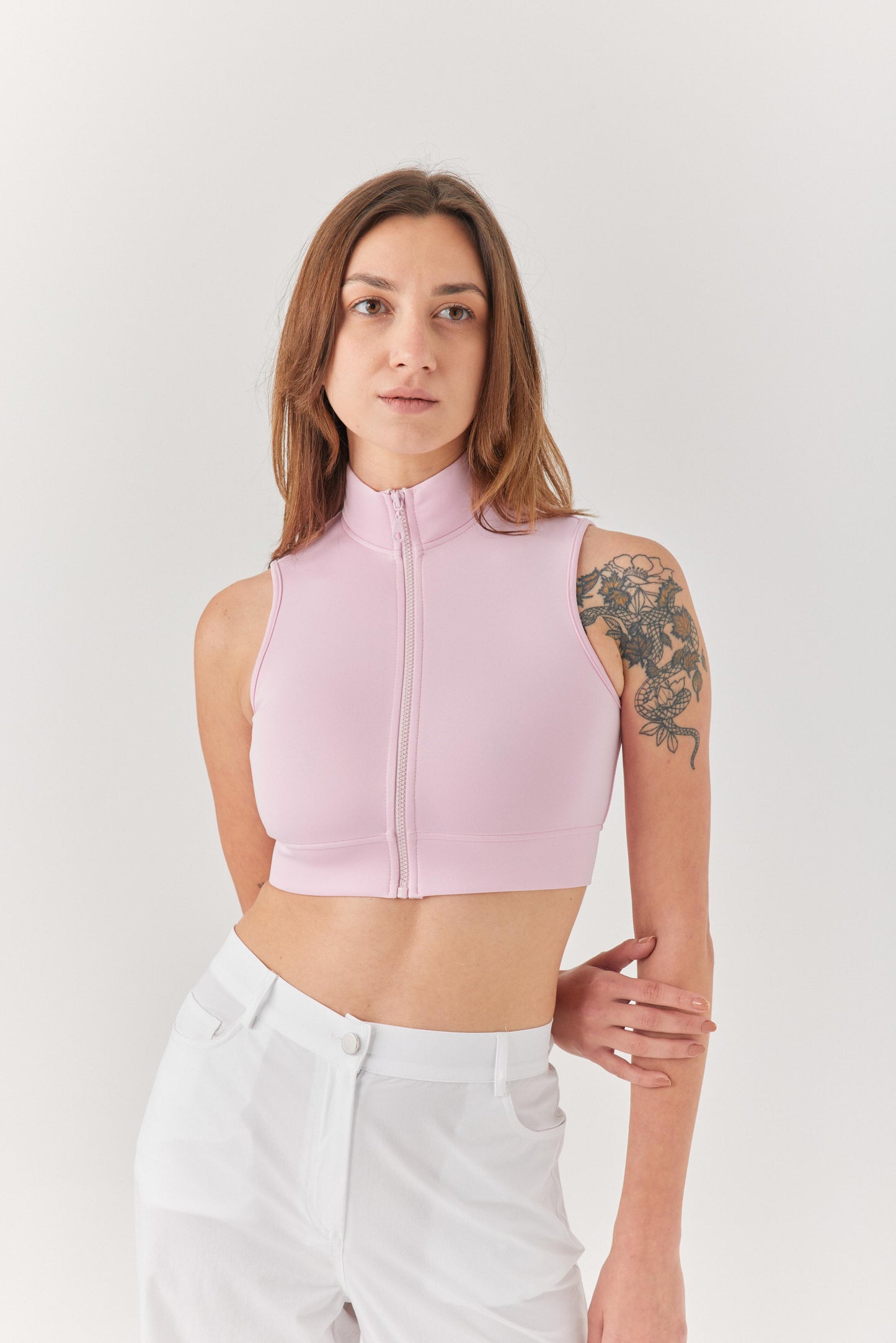 Pembe Fermuarlı Bra