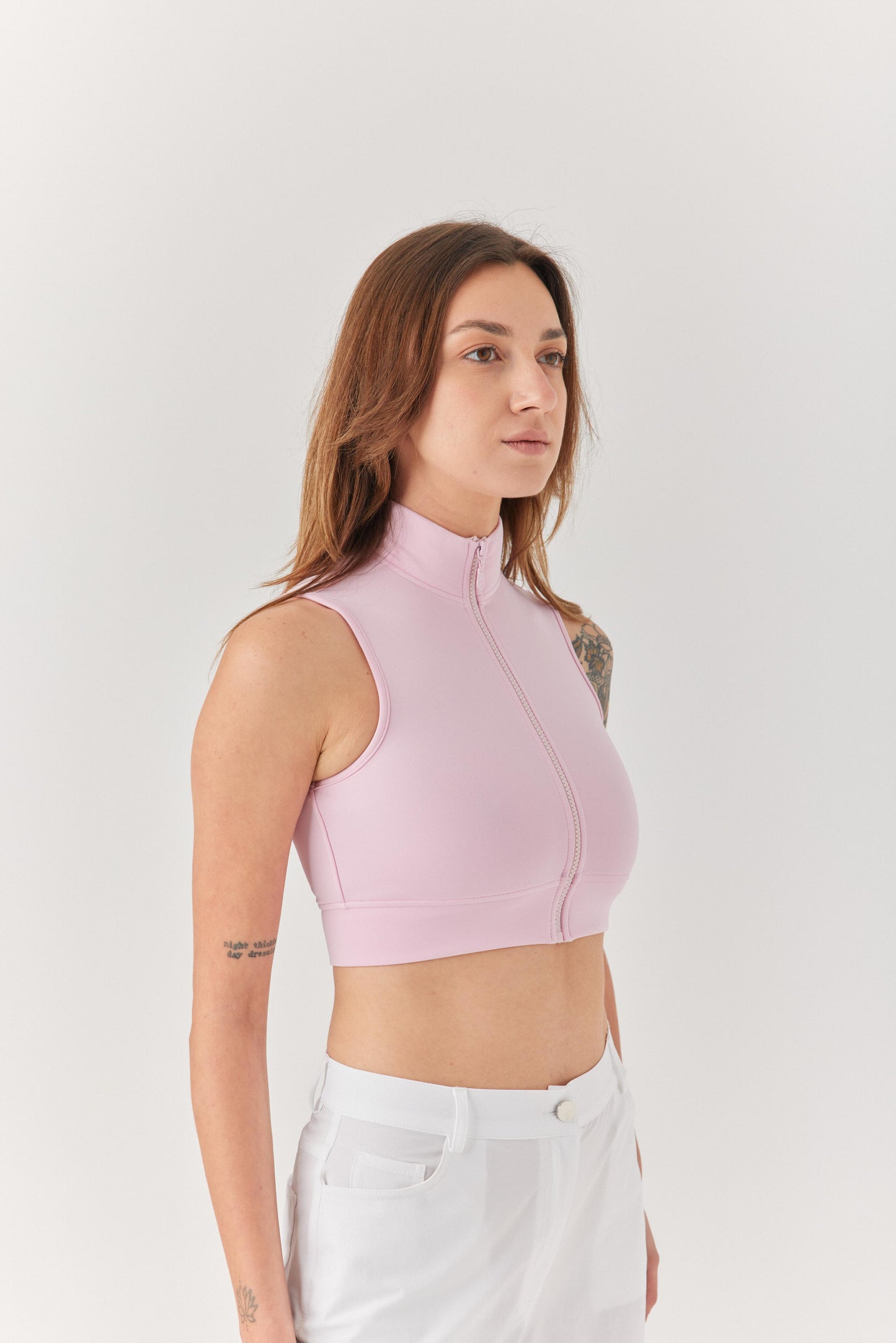 Pembe Fermuarlı Bra