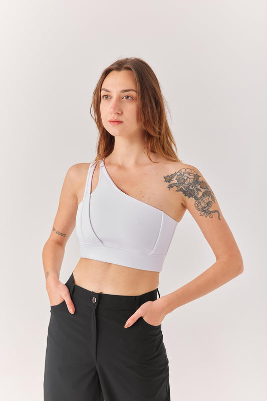 Beyaz Tek Omuz Bra