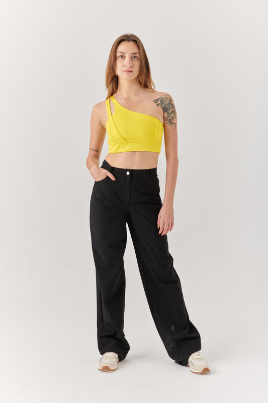 Sarı Tek Omuz Bra