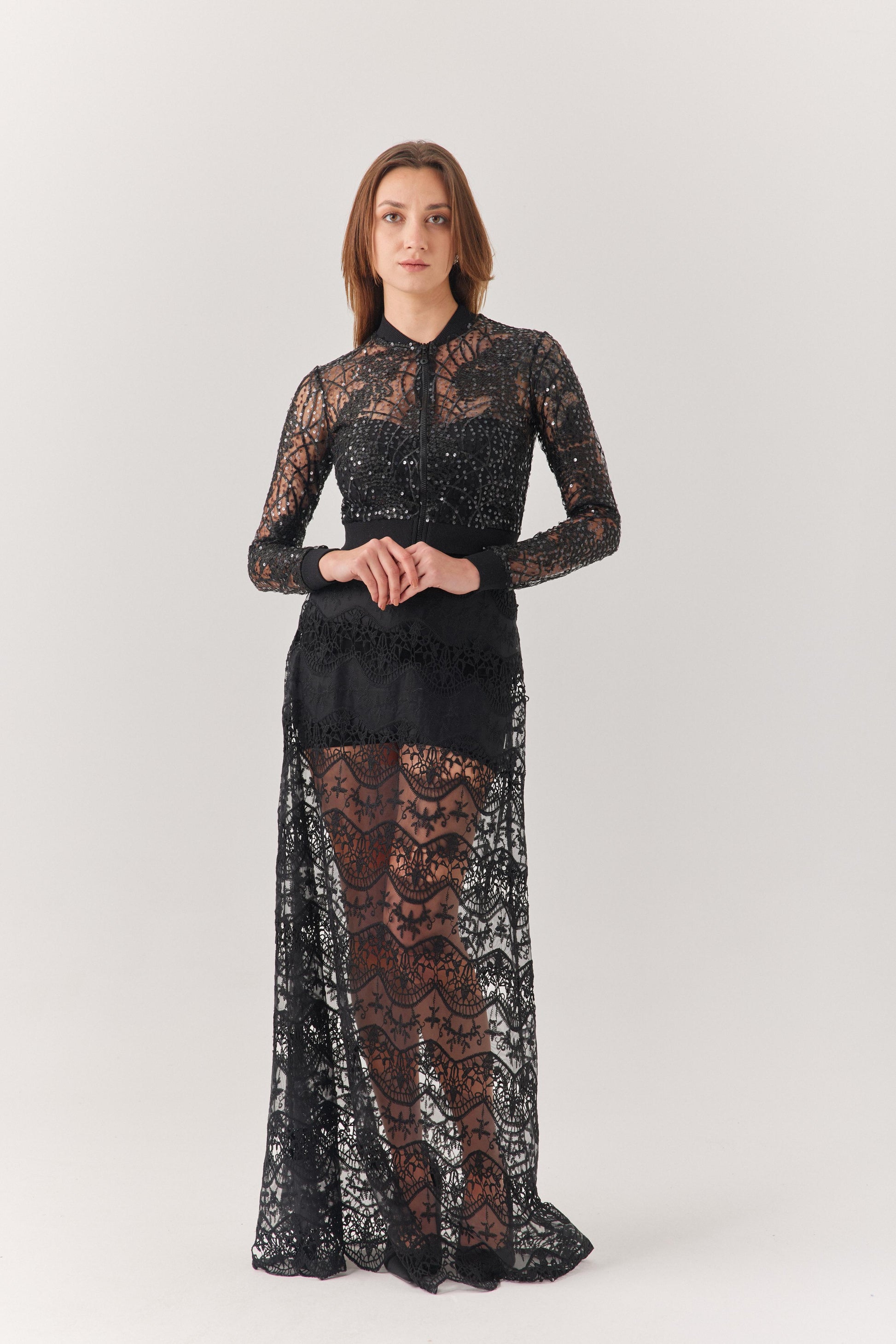 Siyah Şortlu Dantel Etek.